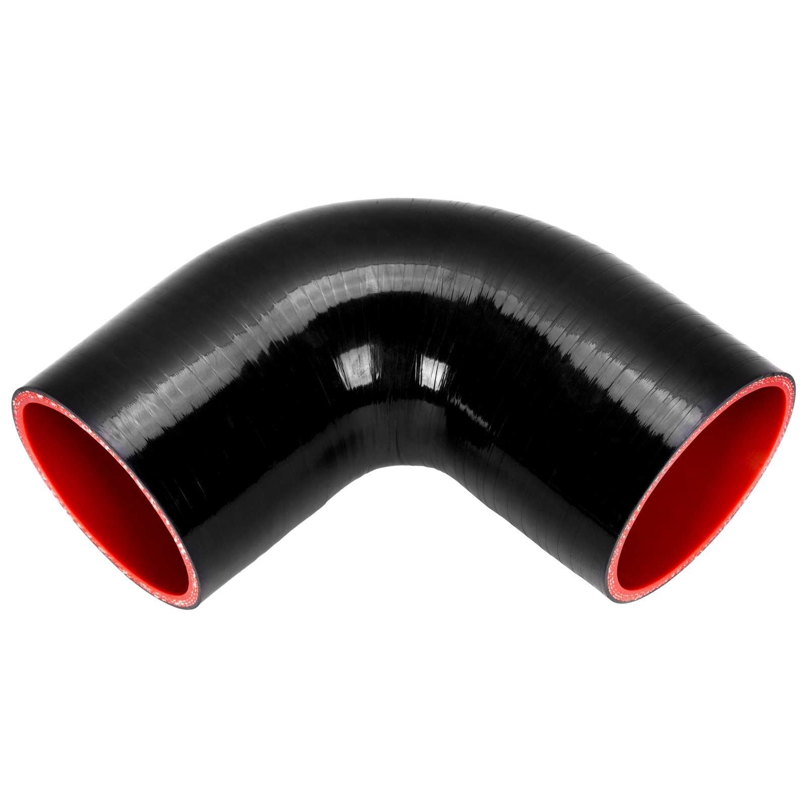 2.5 Inch 64mm Aluminum Universal Intercooler Turbo Piping Pipe Kit+Blk Red Hose