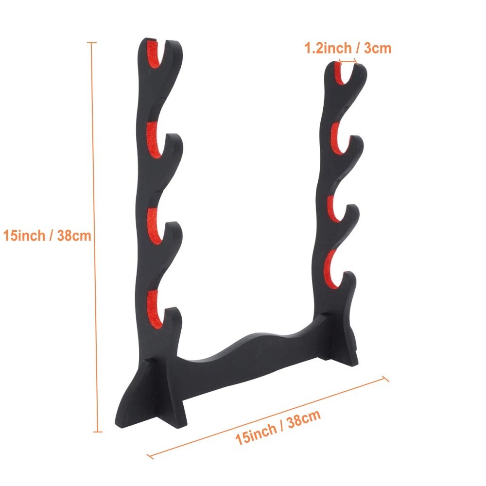 Velvet Sword Stand Holder Katana Display Rack Protective Base