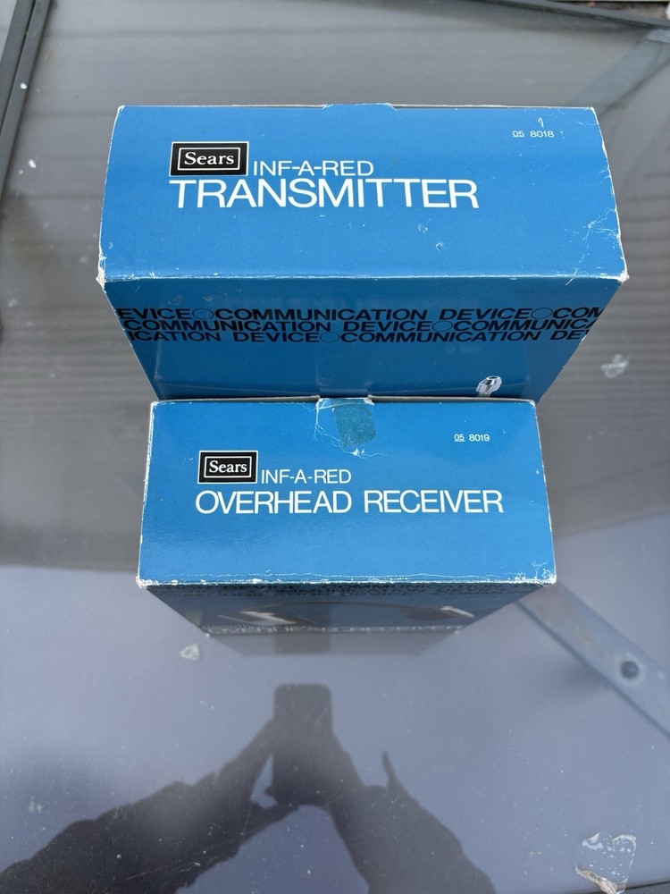 Vintage Sears Inf-a-red Transmitter + Overhead Receiver infrared In Boxes