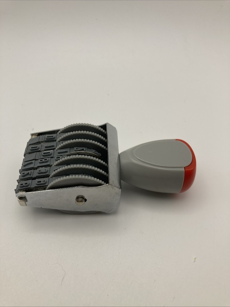 6 Digit Number Roller Stamps Small Changeable Date Personalized D-3 NIB BINbin