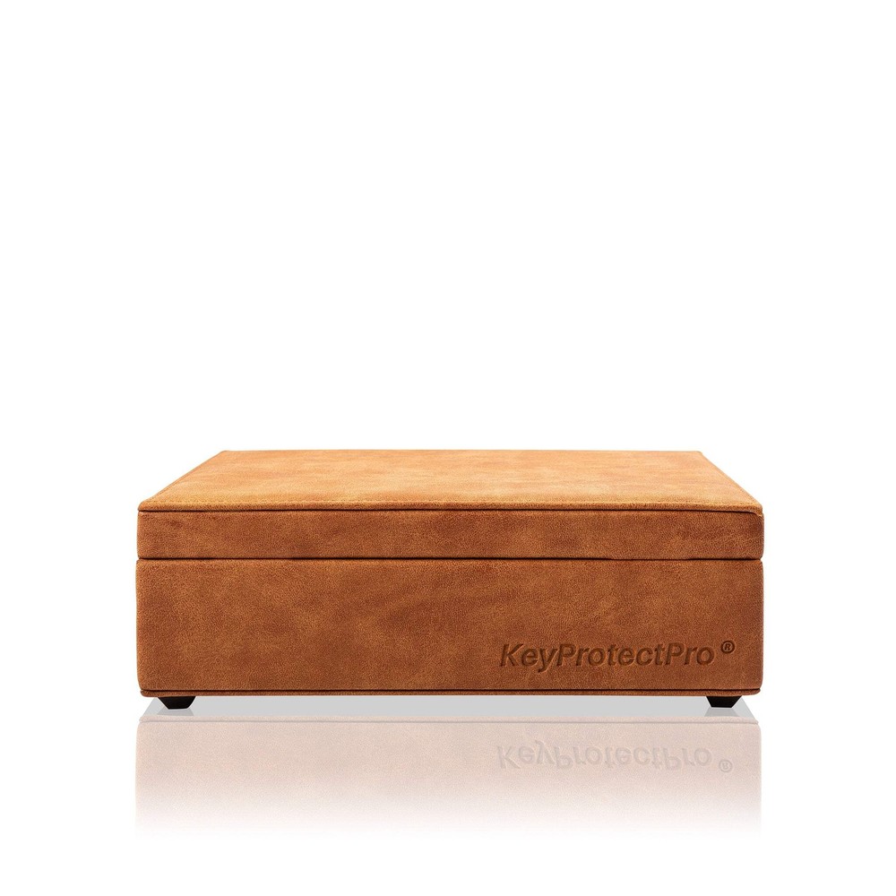 KeyProtectPro® Premium Faraday Key Protection Box in Tan