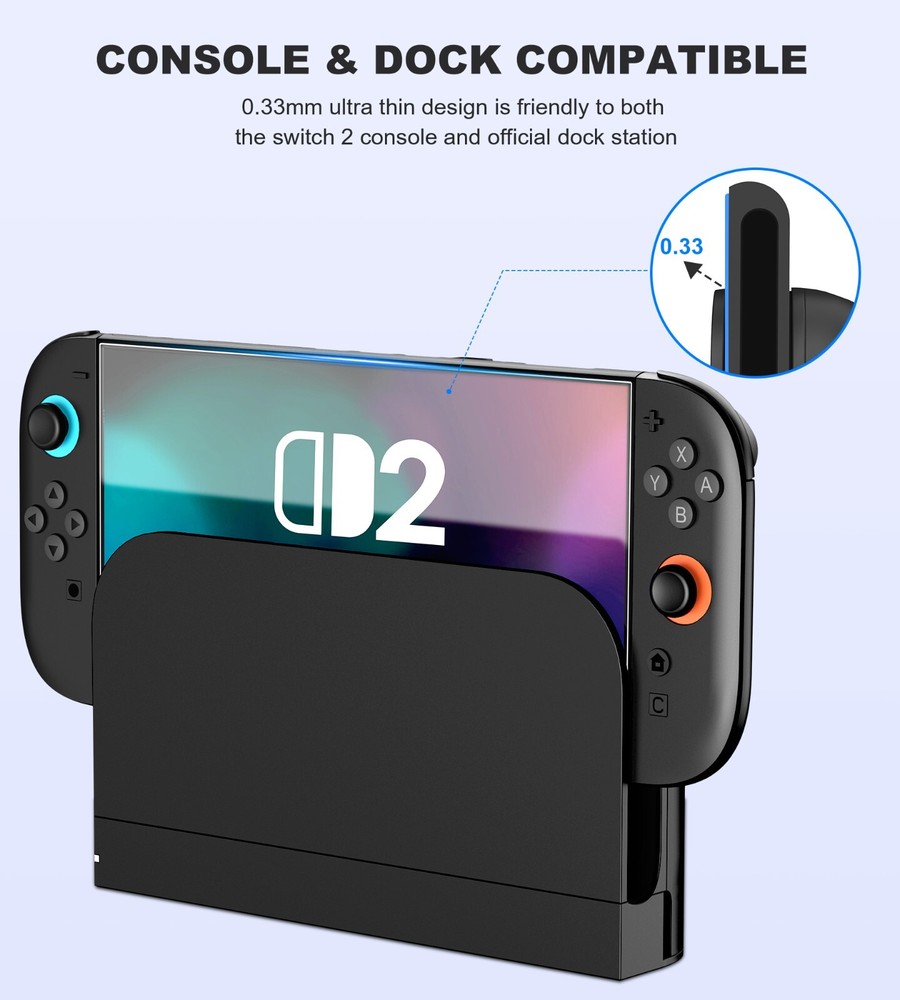 9H Clear Screen Protector Tempered Glass For Nintendo Switch 2 (2025) Console