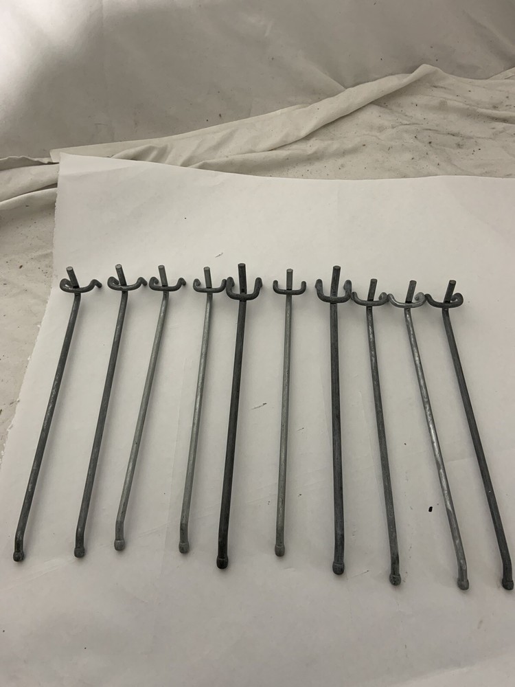galvanized 8" peg board hooks heavy duty