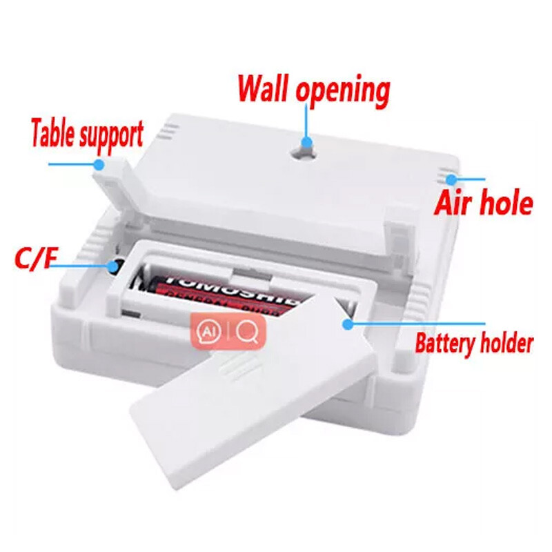 THERMOMETER INDOOR Digital LCD Hygrometer Temperature Humidity Meter Alarm Clock