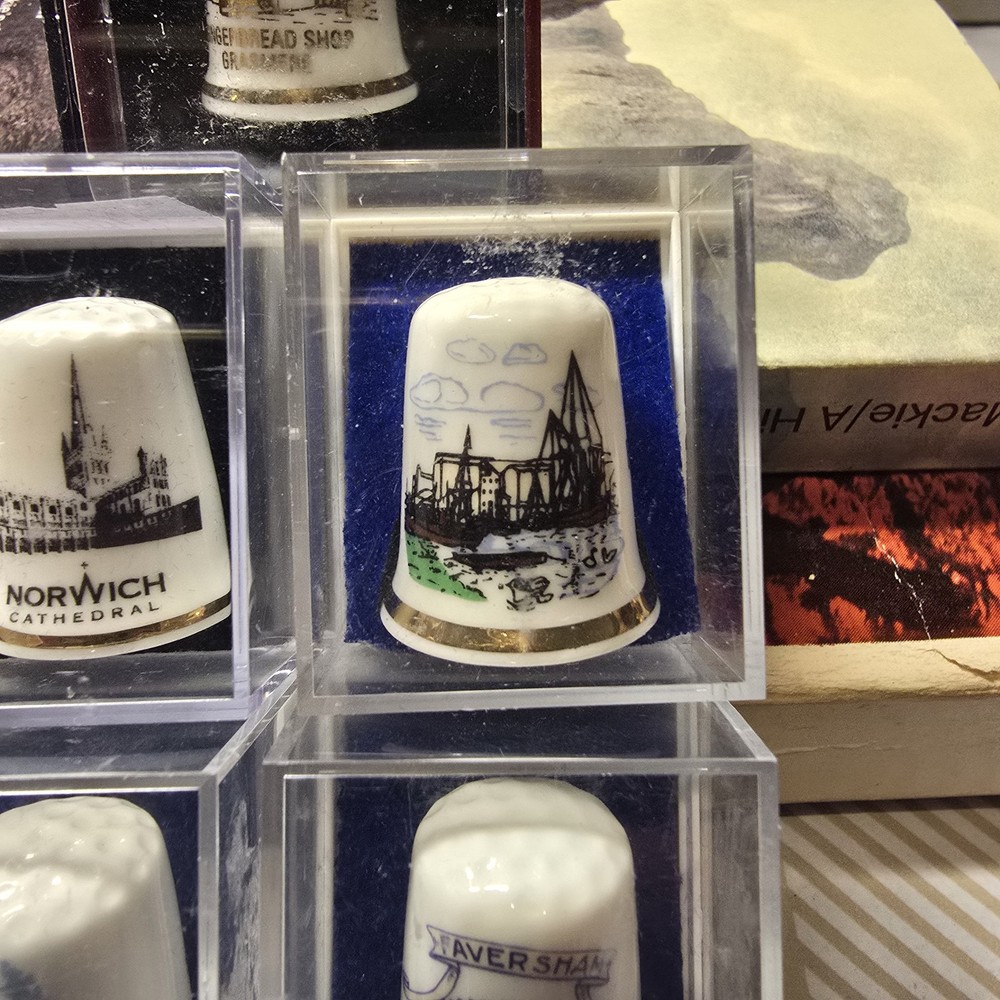 5 Assorted Vintage Thimbles Novelty Unique