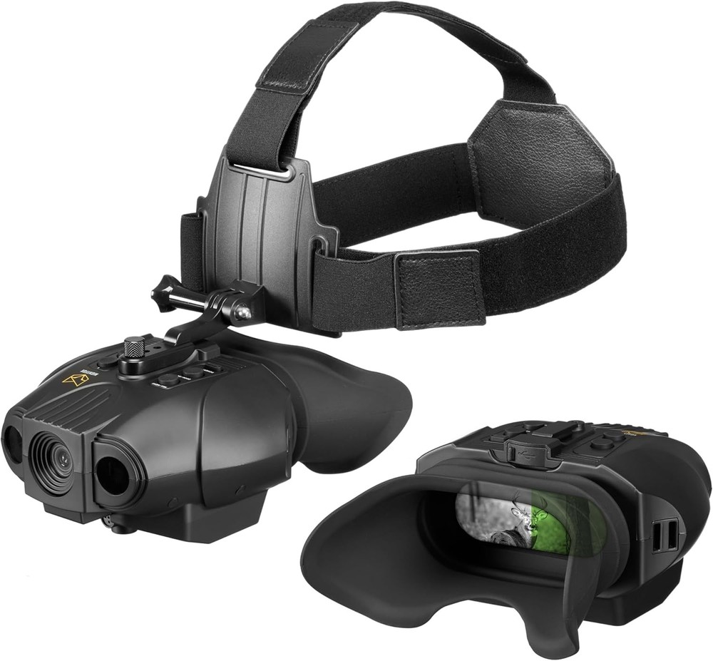 Nightfox Swift 2 Pro Night Vision Goggles w/ Adjustable Head Strap, 32GB Memory