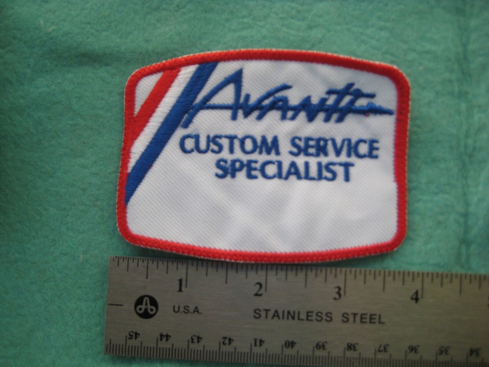 Studebaker Avanti Custom Service Parts Dealer Uniform  Patch