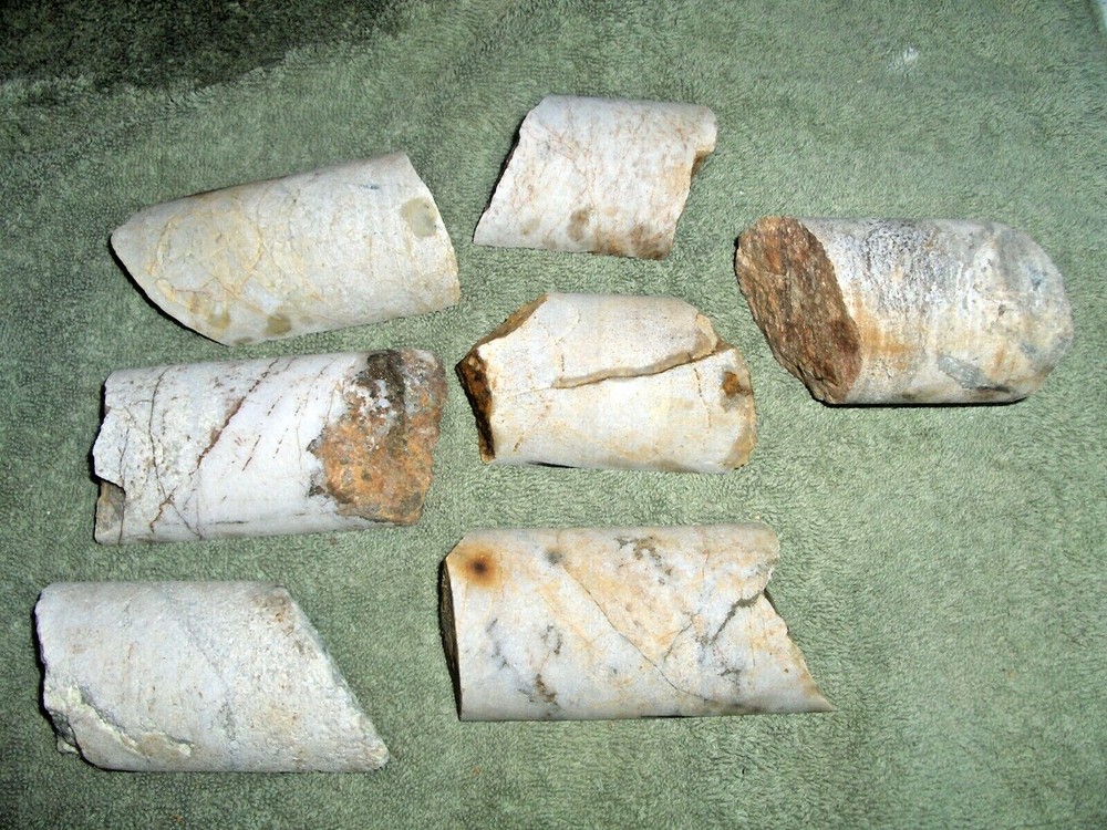 Split Core Samples From Alaska Gold Mine 7 Pieces Drill Core Samples #14