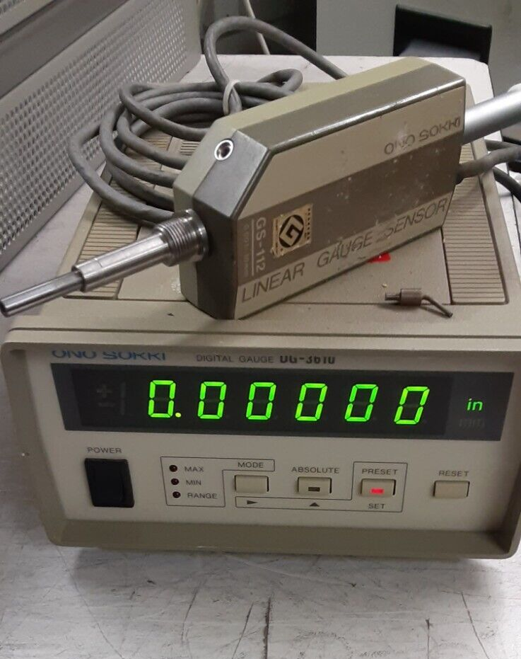 Ono Sokki Linear Gauge with Display unit WORKING Relative or Absolute Measuremen