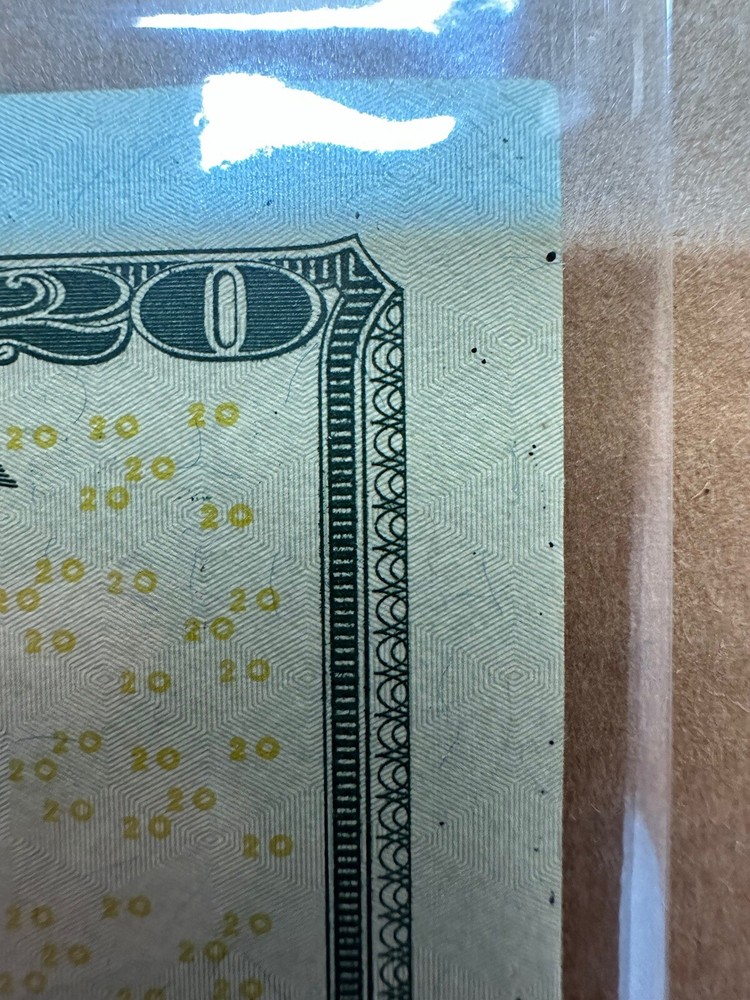 $20 BILL INK ERROR & HEAVY INK ERROR ON “6” ERROR RARE