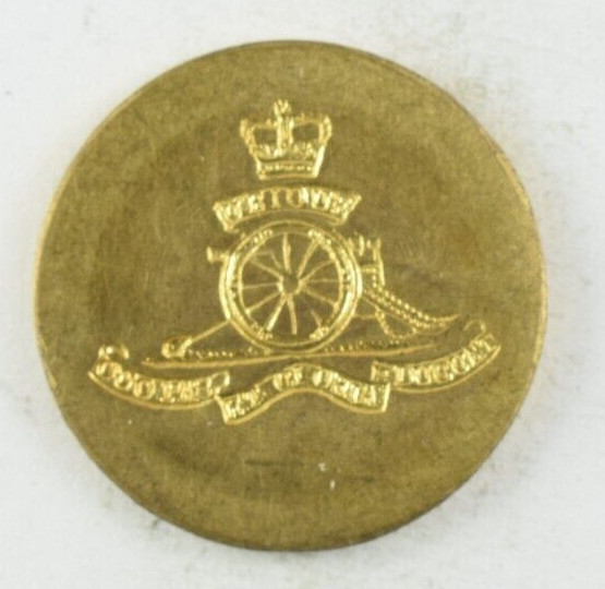 Early British Artillery Regiment 1 Piece Gilt Original Uniform Button L9C