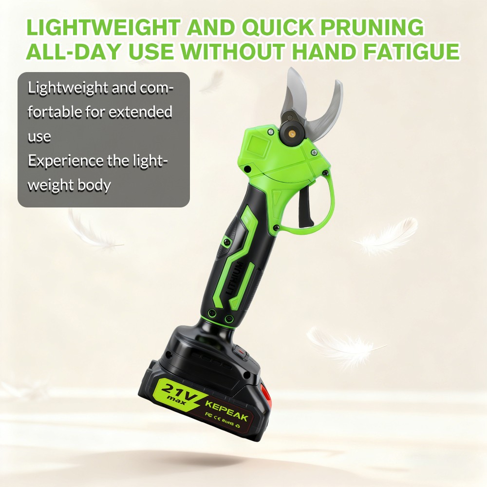 Electric Pruning Shears Cordless Pruner Brushless Branch Cutter & 2 Batteries
