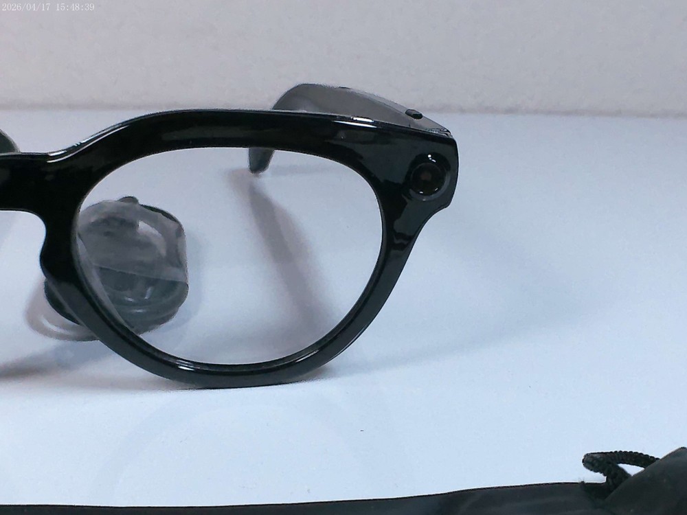 Smart Glasses Round Black Frame with Camera & Lenses
