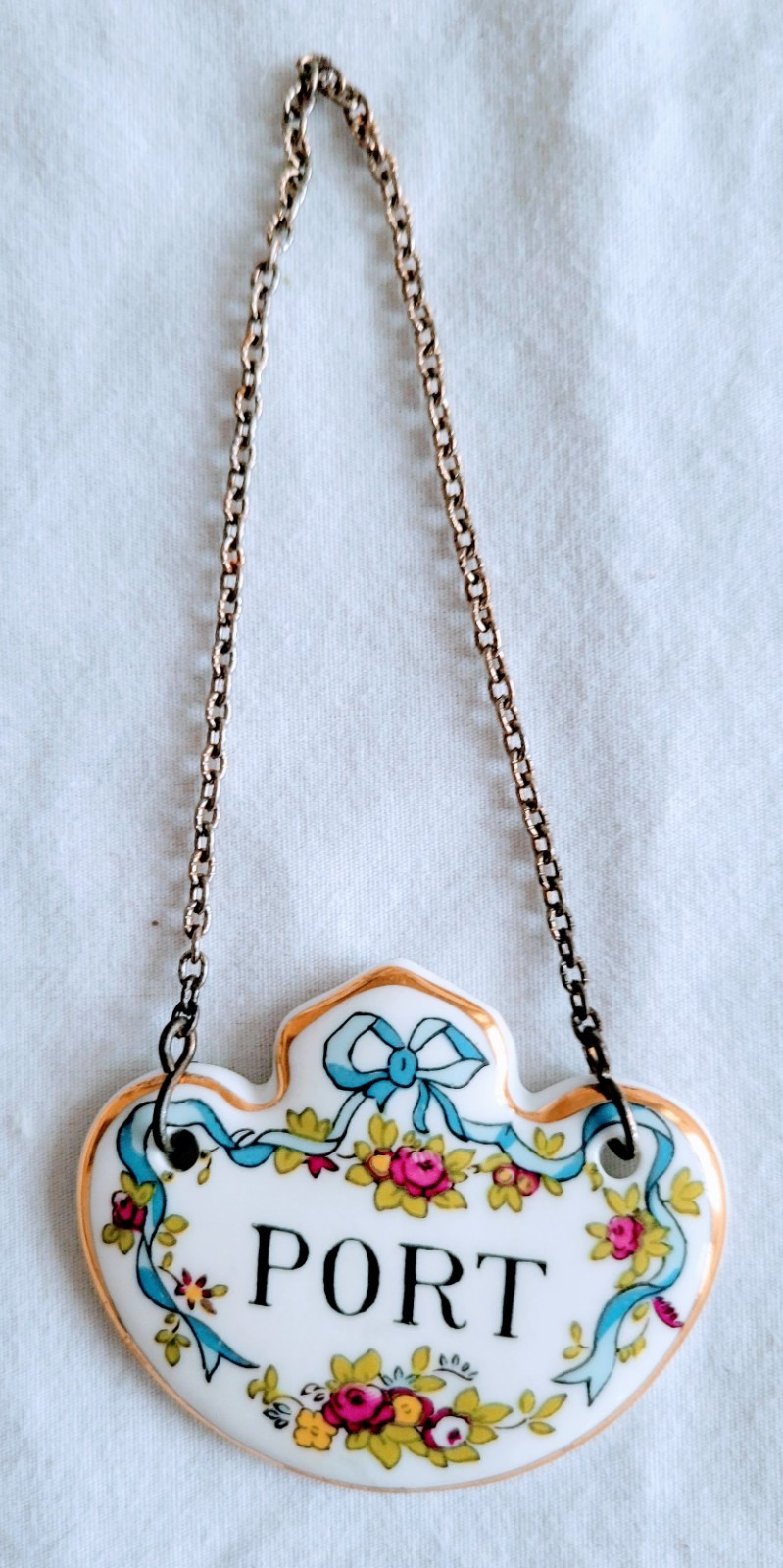 COALPORT Decanter Labels Fine Bone China Set Of 3 “BRANDY”, “PORT” And “SHERRY”