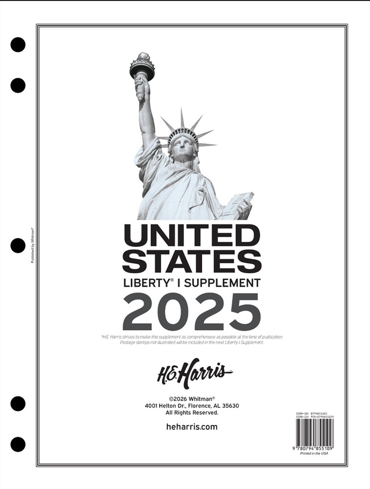 H E Harris Liberty 1 2025 Stamp Album Supplement ( HE HARRIS LIBERTY I 2025 )