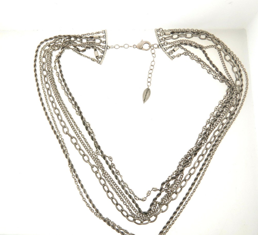 Coldwater Creek Multi Chain Necklace Silver