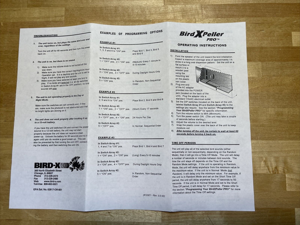 Bird-X BirdXPeller® PRO Electronic Bird Repeller 0032A-1A
