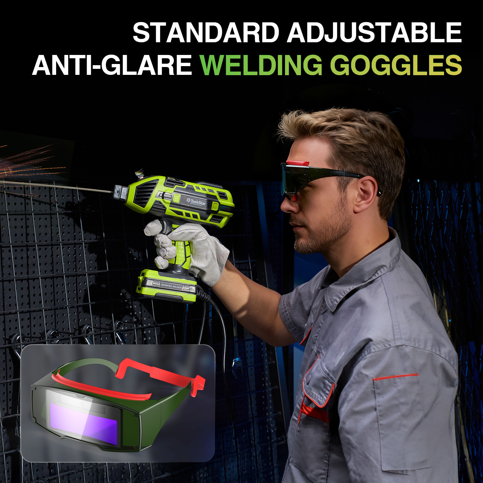 6Gears Handheld Welding Gun Machine IGBT Inverter Arc Welder for 3/32"-1/8" Rods