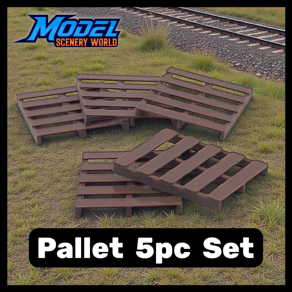 Pallets (5pk) - 1G Scale 1:32 - Brown