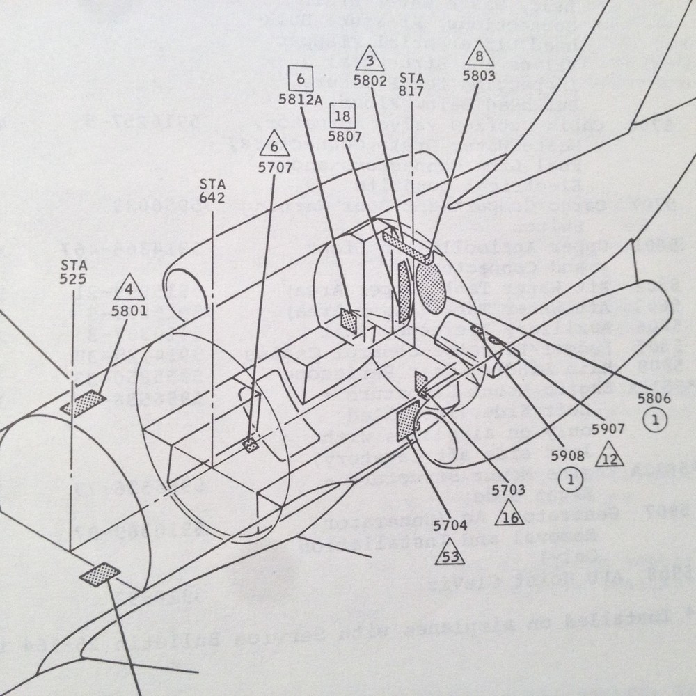 DC9-10 Maintenance & Engineering Zones, Stations, Lubrication Doors Booklet
