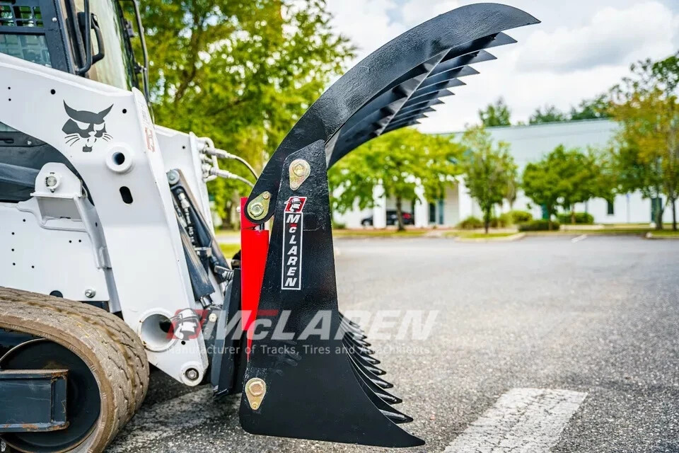 Skid Steer Root Rake Grapple Bucket Attachment for John Deere 78" Wide