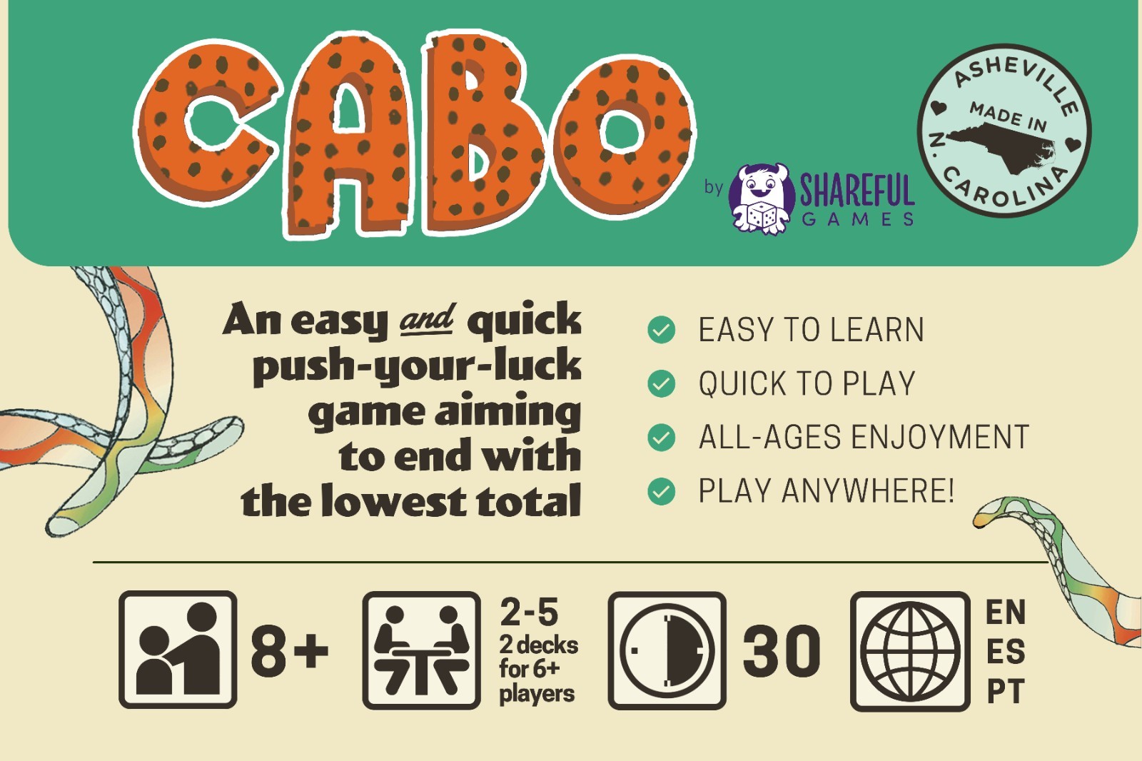 OFFICIAL Cabo Card Game by Shareful Games - NEW