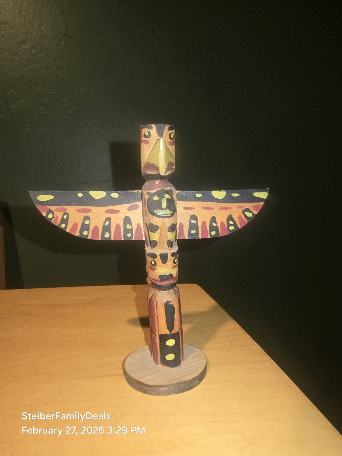 Vtg Totem Pole by Chief Mathias Joe Capilano Squamish Nation Cedar Thunderbird
