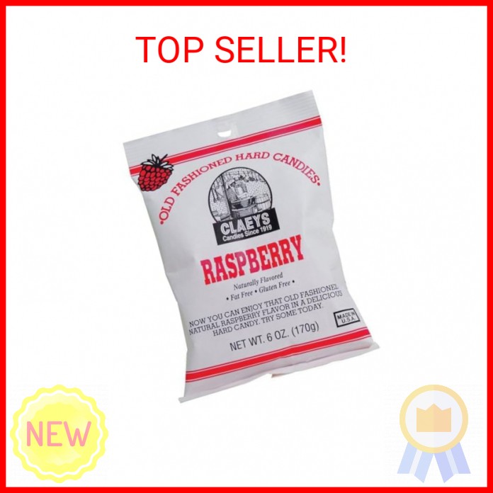 Claeys Old Fashioned Hard Candies - Raspberry - 6oz - 2Pack