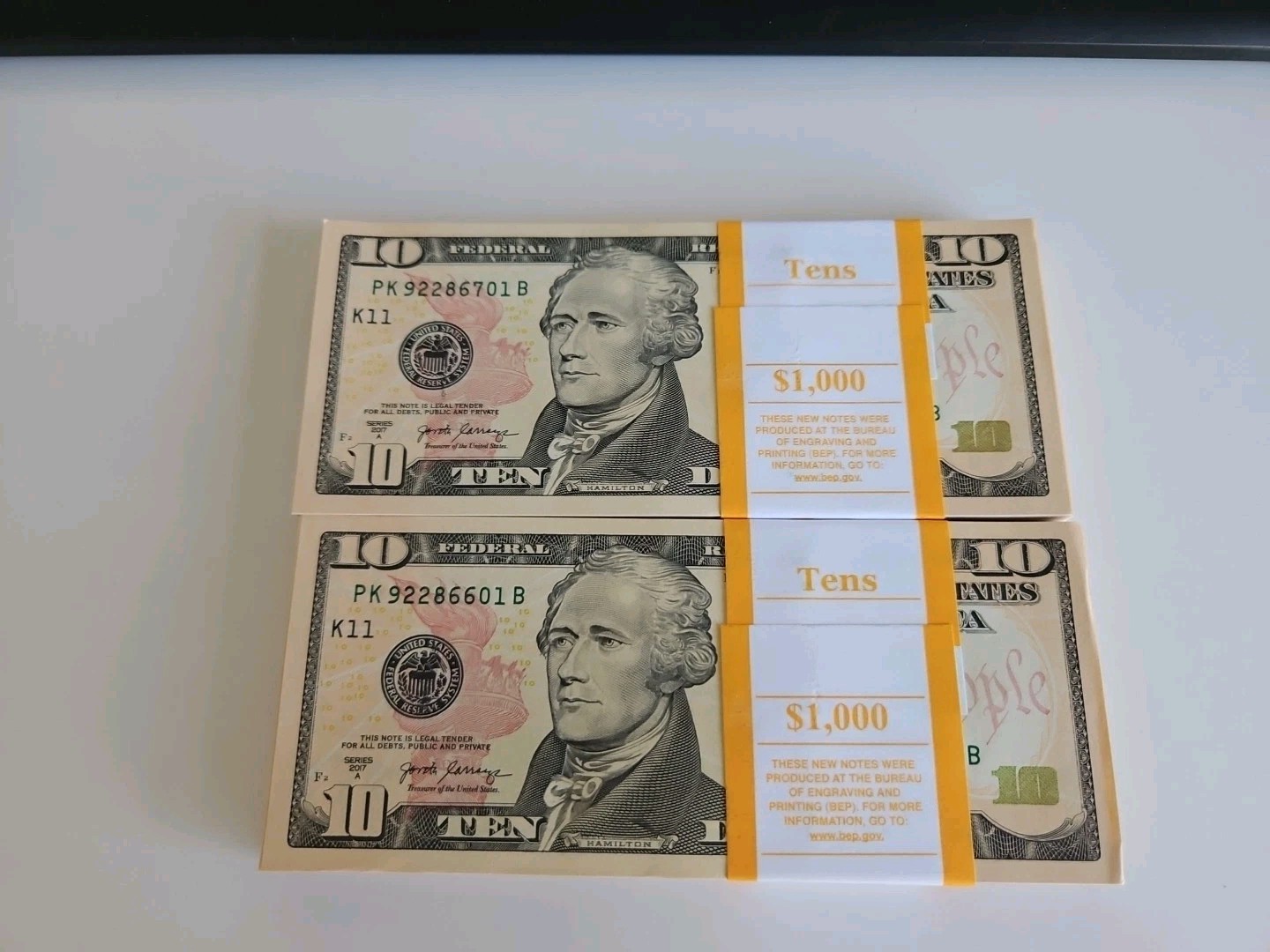 200 $10 BILLS $2000  VALUE CONSECUTIVE UNCIRCULATED CRISPY FRESH FAST SHIPPING !