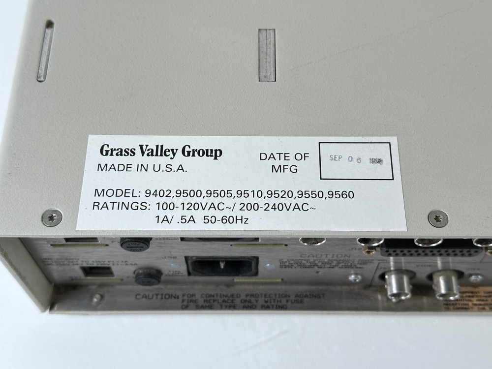 Grass Valley 9520A Master Reference Synchronizing Generator