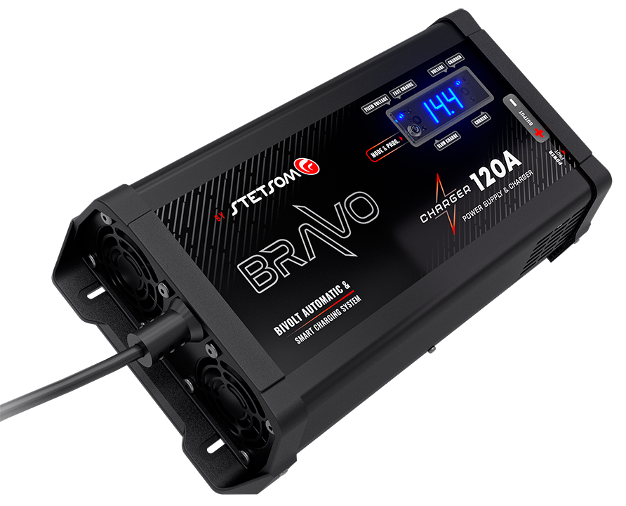 Stetsom BRAVO Charger 120A automatic BI-VOLT & smart charging system