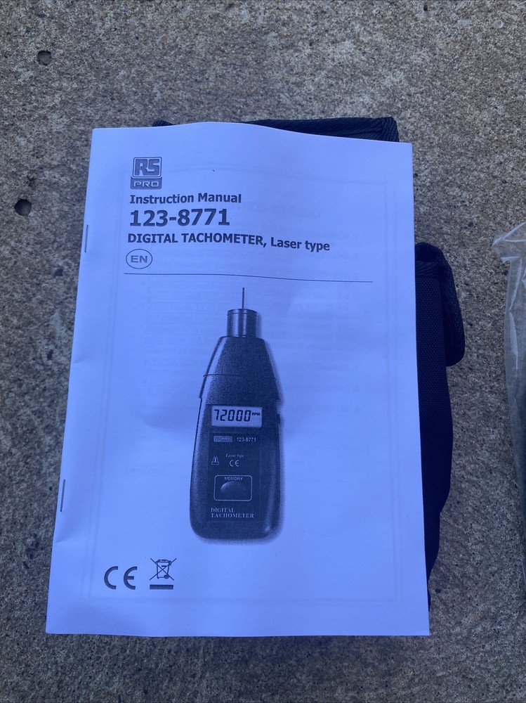 RS PRO 123-8771 Laser Tachometer Digital Tachometer