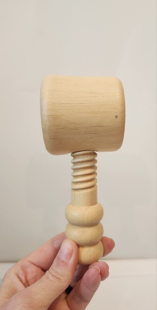 Vintage Wooden Screw Nutcracker Manual Rustic Traditional