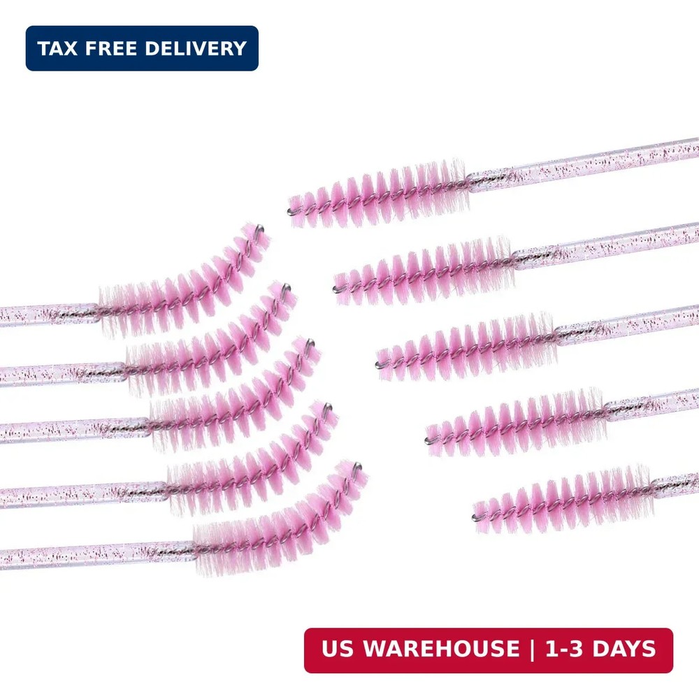 Elisel 100pcs Disposable Mascara Brushes with Container, Mascara Wands Makeup Br