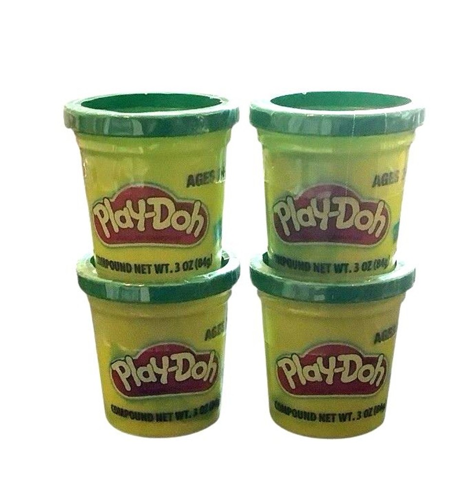Play-Doh Green 4 Jars .3 Oz Each