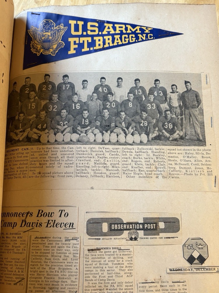 WWII US Scrap book of Robert Joseph May Photos, ID’s, Menu’s, Booklets,