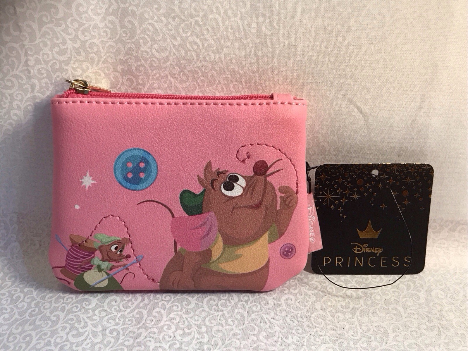 Disney Loungefly Cinderella Gus Zip Coin Purse New With Tags