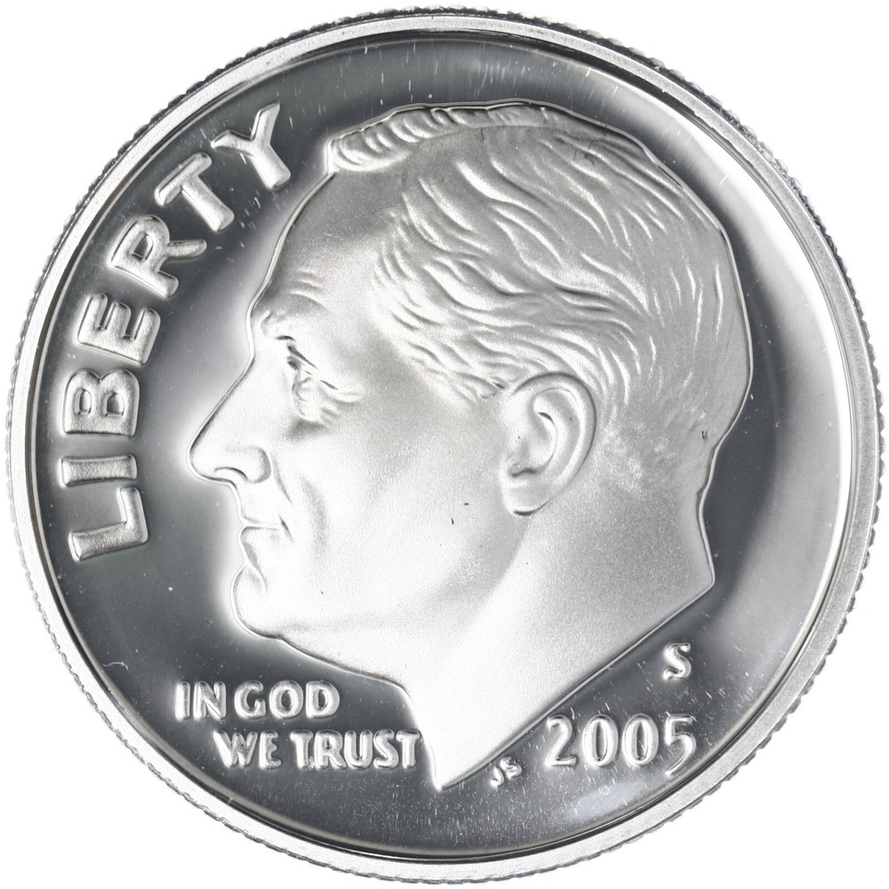 2005 S Roosevelt Dime Gem DCam Proof 90% Silver