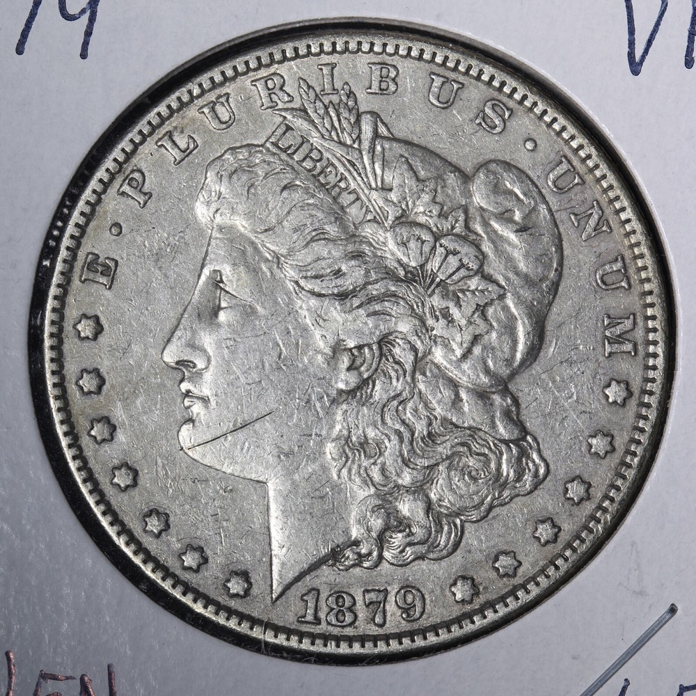 1879 Morgan Silver Dollar CHOICE VF E296 WEN