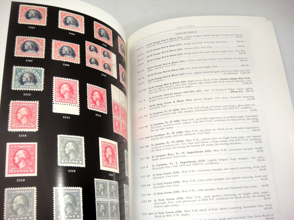 Siegel Stamp Auction Catalog 2002 w Prices Realized Bruce Daniels Estate #848