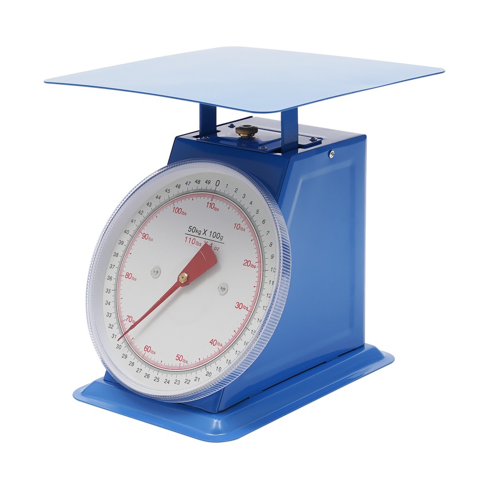 110LBS Heavy Duty Mechanical Kitchen Scale with Durable Iron Platform