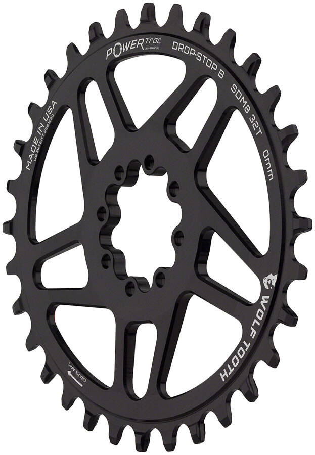 Wolf Tooth Elliptical Direct Mount Chainring - 32t, SRAM Direct Mount, Drop-Stop