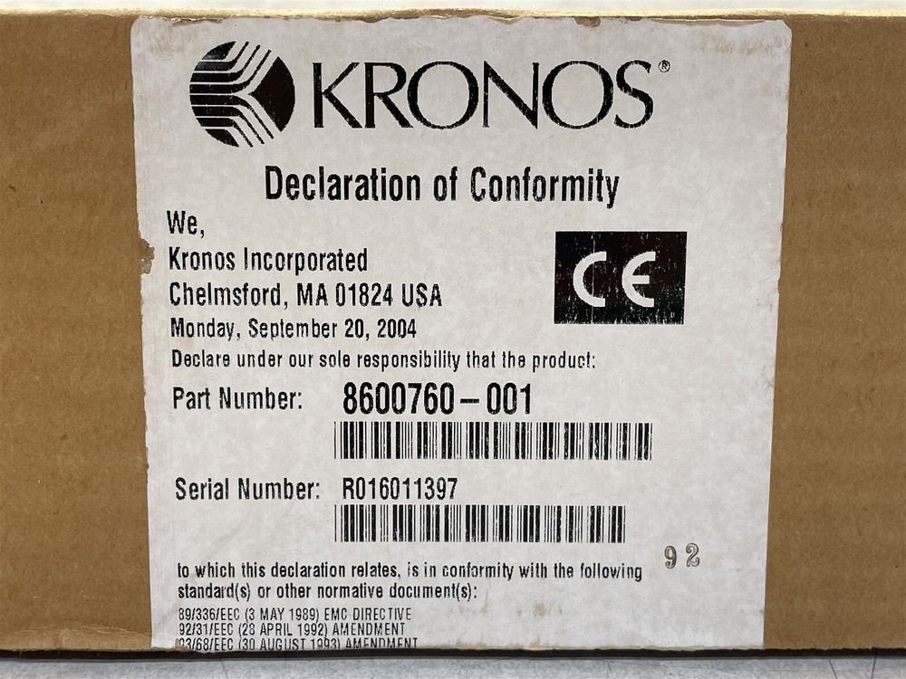 KRONOS 8600760-001 REMOTE READER NEW IN OPEN BOX-MULTIPLE AVAILABLE