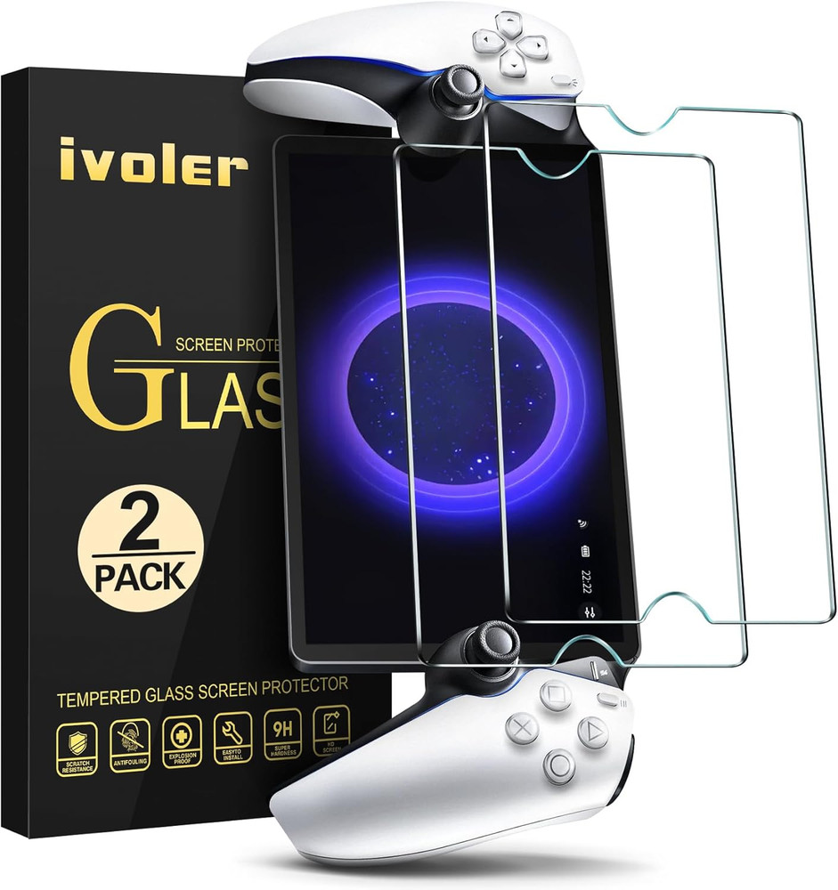 Ivoler 2-Pack Tempered Glass Screen Protector for PS Portal Remote Player 8