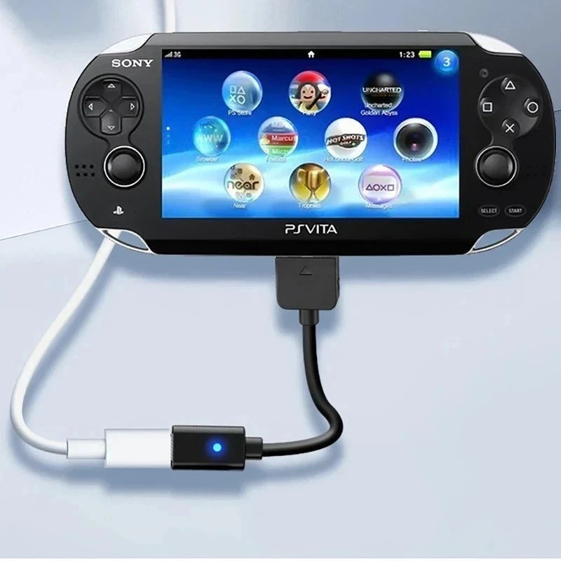 USB C Cable for Playstation Vita 1000 Controller Charging Adapter Type C LED*