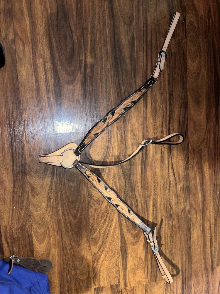 Leather Tooled Breast Collar