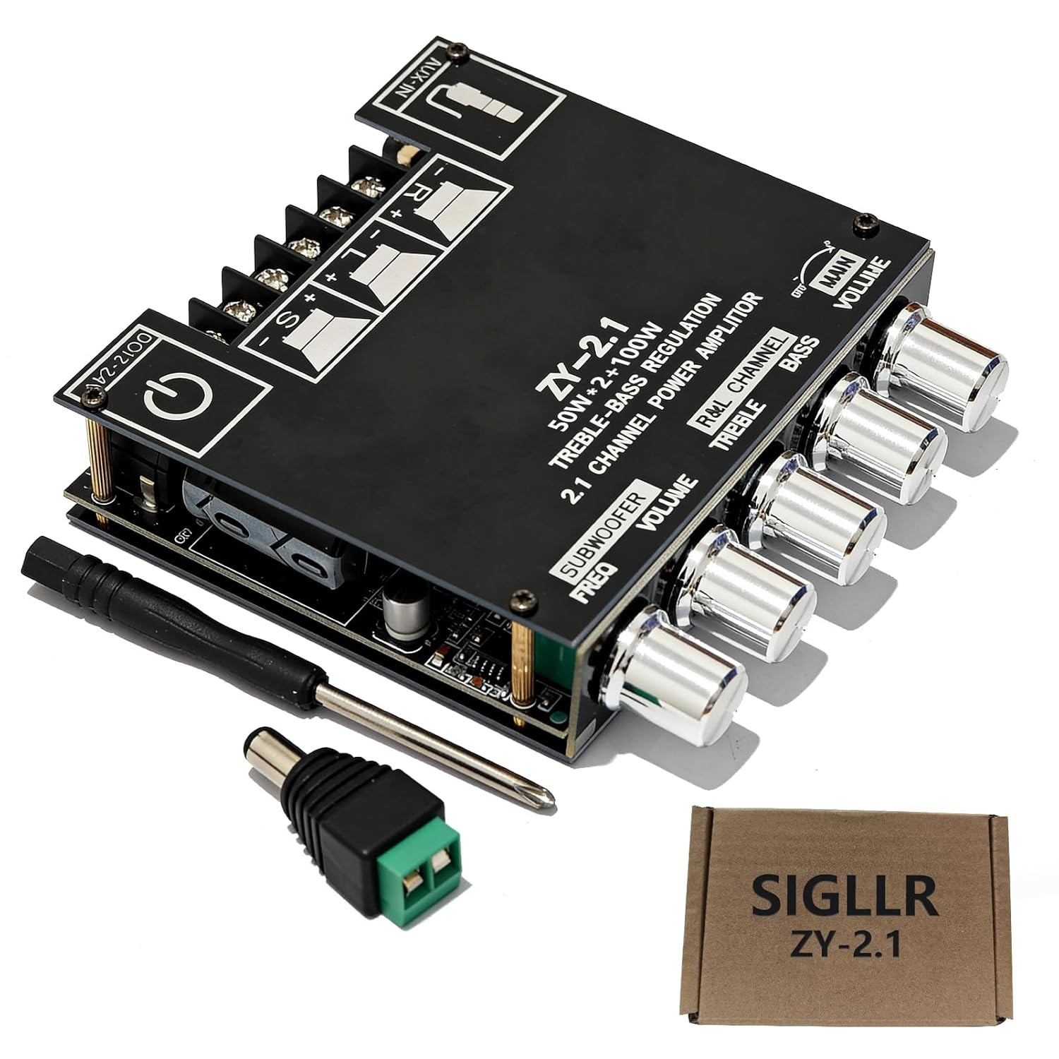 Bluetooth 5.1 Audio Stereo Amplifier Board,200W Hifi 2.1 Channel Mini Subwoofer