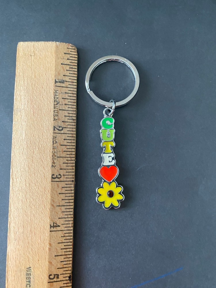 KEYCHAIN "CUTE" HEART FLOWER