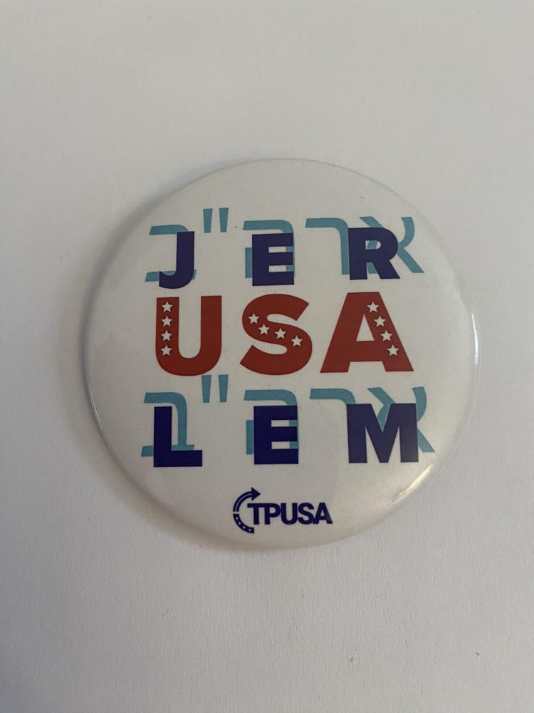 Jerusalem USA Pin Back Button P189