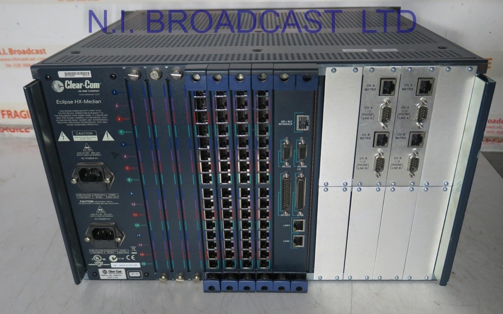 Clearcom Eclipse HX 64x channel intercom and 2x GPI6 modules